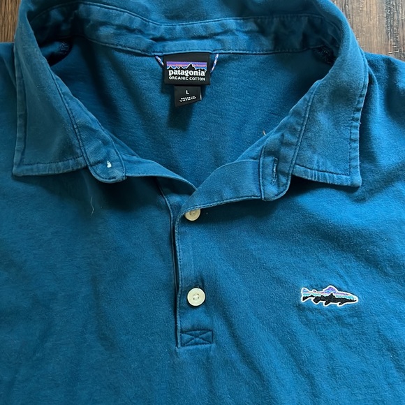 Patagonia Men's Polo - Trout Fitz Roy large - Picture 2 of 2